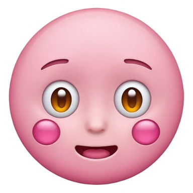 Pink emoji face sticker