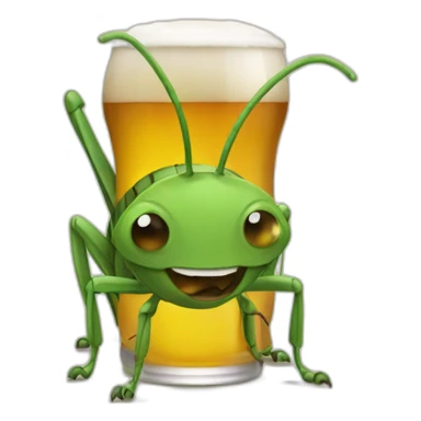 a cricket with a beer sticker