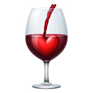 Wine red heart sticker