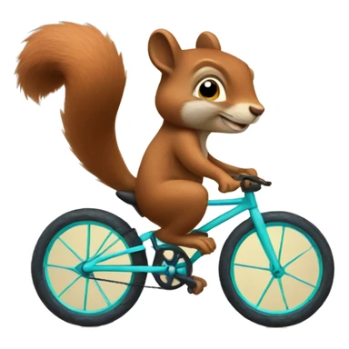 Squirrel riding a bike sticker