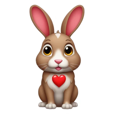 conejo con ojos de corazon sticker