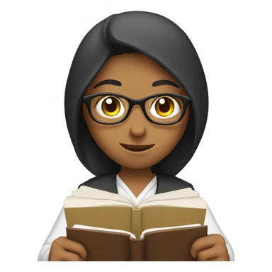 student studying Arabic sticker