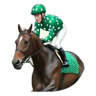 paul townend jockey dark green polka dot sticker