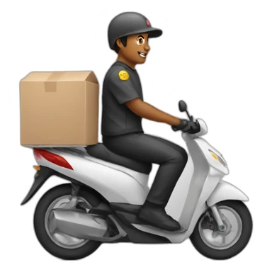 Food delivery rider. sticker