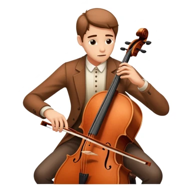 Cello playing music sticker