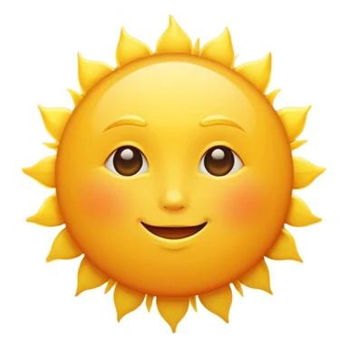 a sun emoji with no eyes, nose, or mouth sticker