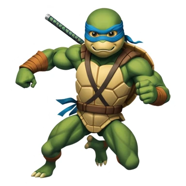 green masked ninja turtle sticker