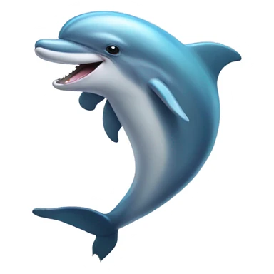 Dolphin eating a butterfly sticker