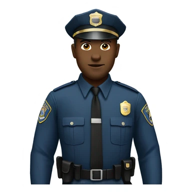 A policeman with African American sticker