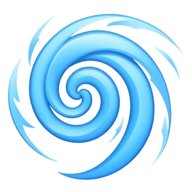 Blue swirling wind, gentle breeze with blue air currents sticker