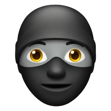 yn in ski mask make skin black sticker