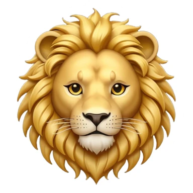 A 3D cartoon lion head tattoo design with flowing mane, bold lines, symbolizing courage and power, Memoji-style. sticker