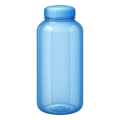 Blue water bottle sticker