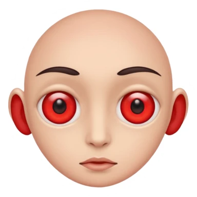 Emoji con todo los ojos de rojos  sticker