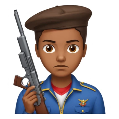 A Venezuelan holding a gun tap sticker