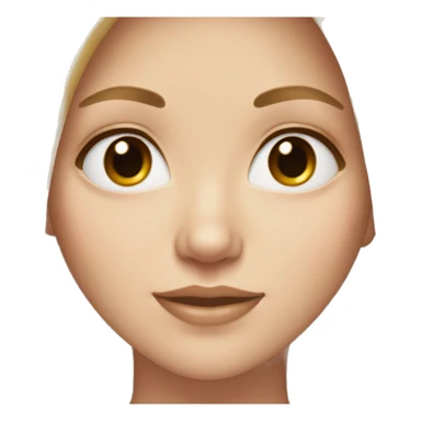 white girl with brown eyes and blonde hair (middle part) sticker