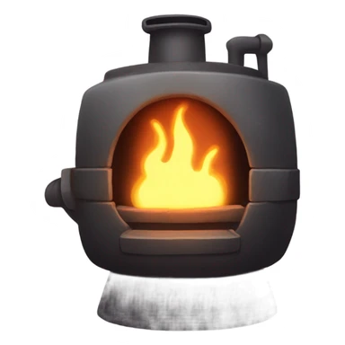dark iron furnace fire face sticker