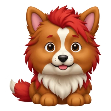 dog with red hair sticker