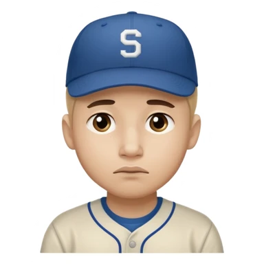 Una carita triste con una gorra de base pro show i q se llame rober sticker