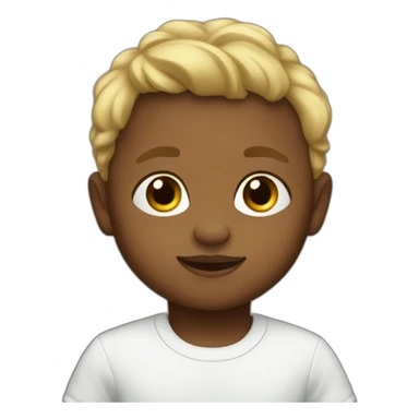 baby boy with brown skin and blonde hair sticker