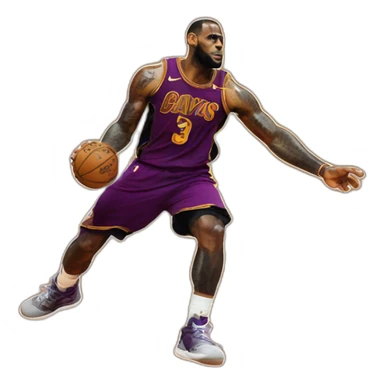 LeBron jams sticker