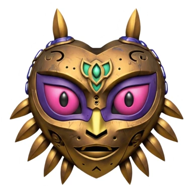 majoras mask mixed with the questioning face sticker