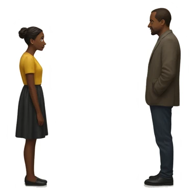 Man and woman looking at painting  sticker