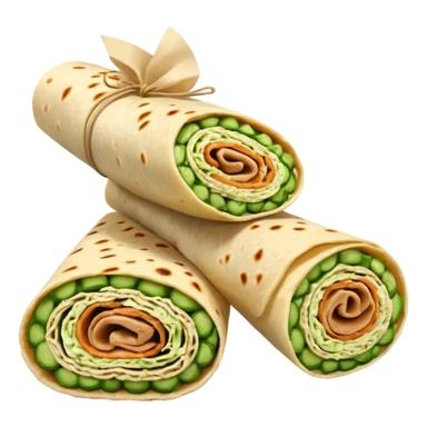 
Lavash roll with turkey, avocado sauce, cucumber sticker