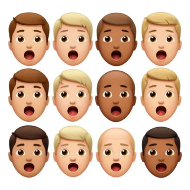 yawning people sticker