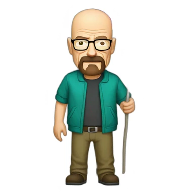 walter white holding the transexual pride flag sticker