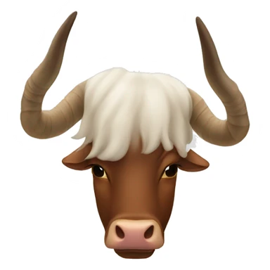 ox horns turned upside down sticker