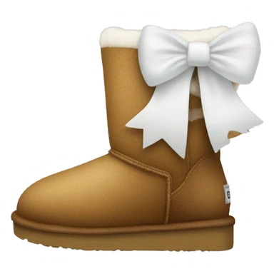 uggs with a white bow from behind sticker