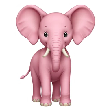 Pink elephant sticker