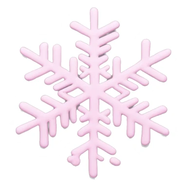 pastel pink snowflake  sticker