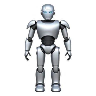 fullbody silver tesla bot sticker