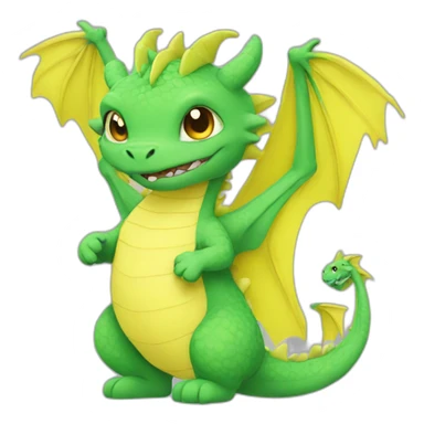dragon cute star lemon sticker