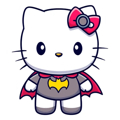 Hello kitty Batman  sticker