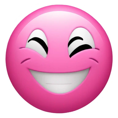 smiley face in love pink sticker