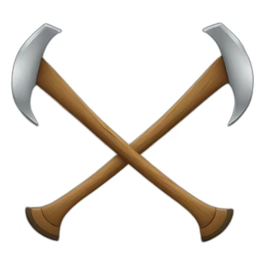 Crossed axes  sticker