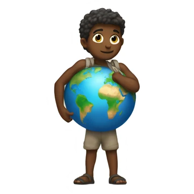 atlas holding up the world on his back sticker