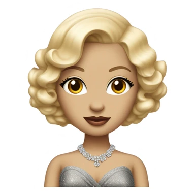 1930's blonde Barbie glamorous Hollywood actress  sticker