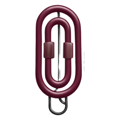 burgundy paper clip sticker