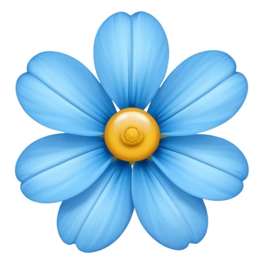 Baby blue flower sticker