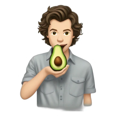 harry styles eating an avocado sticker