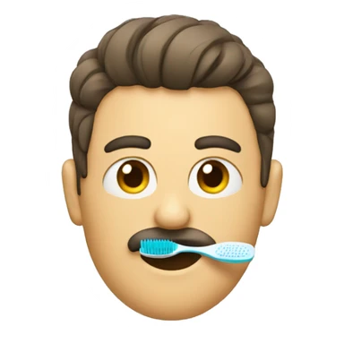 Mean with a cuenta hair cut and  toothbrush mustache sticker