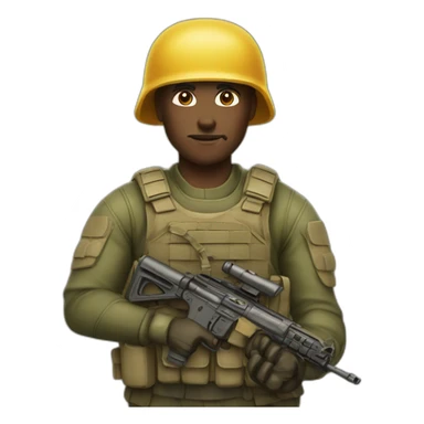 Soldat avec arme sticker