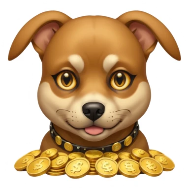 i want to create a dog like from cyberpunk with one elctronic eye like a pirate one and he looks greedy with golden coins sticker