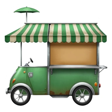 green food cart. sticker