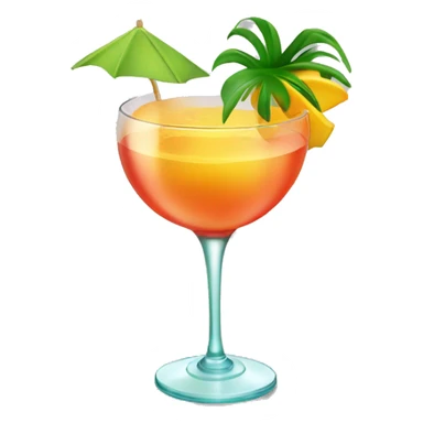 Tropical cocktail glass  sticker
