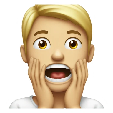 Emoji feeling toothache sticker